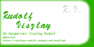 rudolf viszlay business card